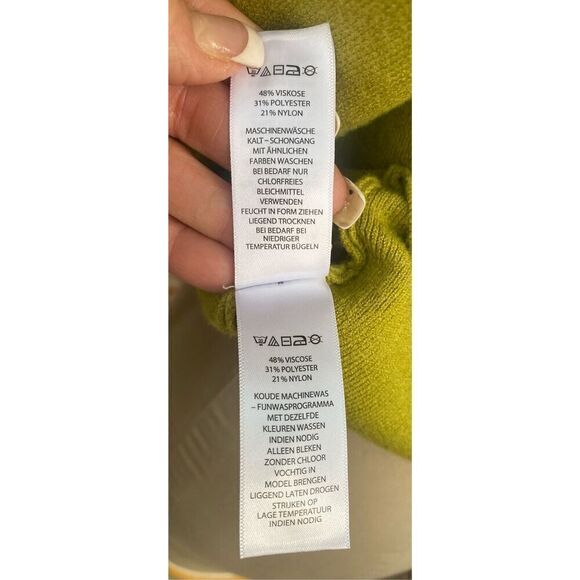 Tahari Mock Neck Sweater Sz. S Green Jeweled Buttons Holiday Party - Picture 8 of 10